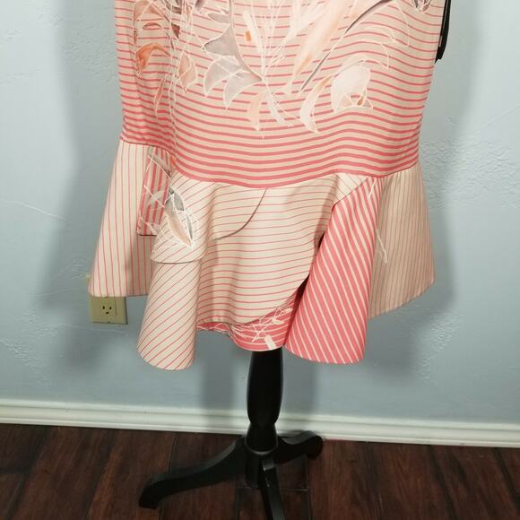 Giorgio Armani Size 4 Birds of Paradise Flounce-Hem Dress Red Multi NWT $4175 - Picture 6 of 10